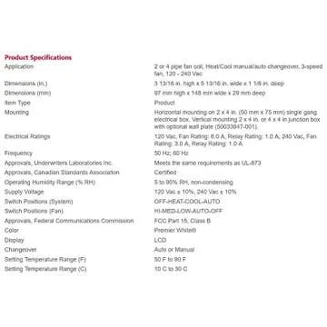 Honeywell TB6575A1000 SuitePro Fan Coil Thermostat