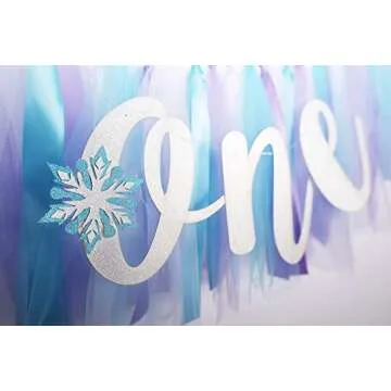 Snowflake Highchair Banner for Baby's First Birthday Decoration