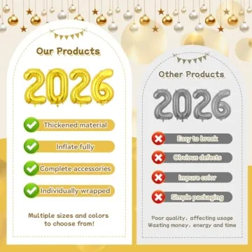 2026 Balloons - Perfect for New Year & Graduation Parties