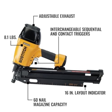 BOSTITCH F21PL Framing Nailer for Versatile Projects