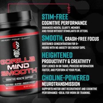 Gorilla Mind Smooth Nootropic - Focus & Memory Support