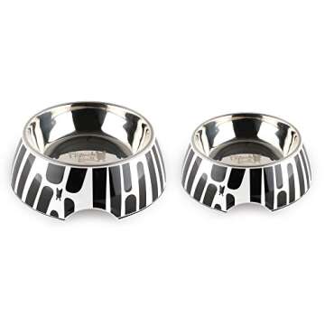 French Bull Stylish Pet Bowl - Nonslip & Stainless Steel