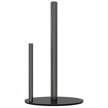 Premium Black Stainless Steel Towel Holder for Kitchen