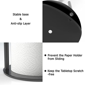 Premium Black Stainless Steel Towel Holder for Kitchen