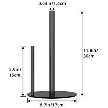 Premium Black Stainless Steel Towel Holder for Kitchen