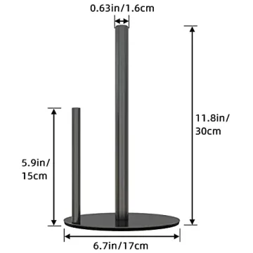 Premium Black Stainless Steel Towel Holder for Kitchen