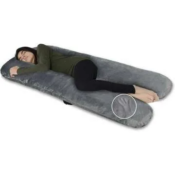 Cozy 65" U Shaped Body Support Pillow with Washable Cover