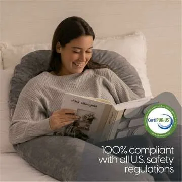 Cozy 65" U Shaped Body Support Pillow with Washable Cover