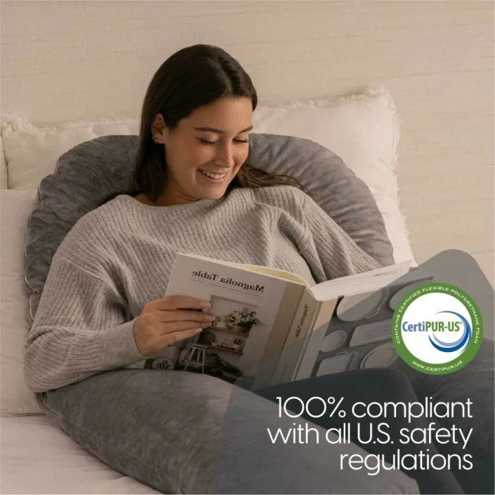 Cozy 65" U Shaped Body Support Pillow with Washable Cover