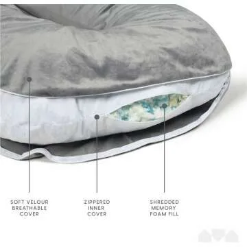 Cozy 65" U Shaped Body Support Pillow with Washable Cover