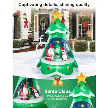 7FT Christmas Inflatable Tree with LED Lights