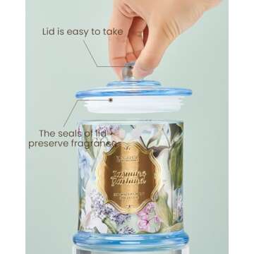 M&SENSE Spring Jasmine Organic Soy Candle - 75 Hour Burn