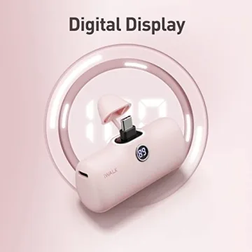 iWALK Small Portable Charger, 4800mAh 18W PD Fast Charging Power Bank with Built-in USB-C Connector, External Mini Battery Pack for Samsung Galaxy Z Flip, S24/S23, Android, iPhone 15/Pro/Max