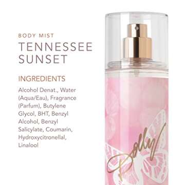 SCENT BEAUTY Dolly Parton Body Mist - Perfume for Women - 8.0 Fl Oz - Tennessee Sunset