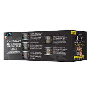 Tiki Cat After Dark, High-Protein Wet Cat Food Variety Pack - 100% Non-GMO Ingredients