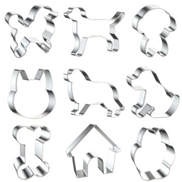 9 PCS Dog Cookie Cutters Set - Perfect for Dog Themed Parties