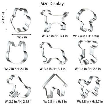 Dog Cookie Cutters Set for Baking Dog Themed Treats