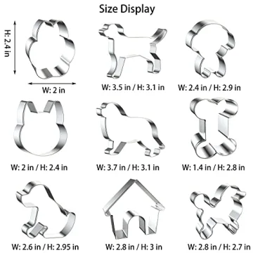Dog Cookie Cutters Set for Baking Dog Themed Treats