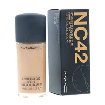 MAC Studio Fix Fluid Foundation SPF5, NC42, 1 Count, 1 Ounce