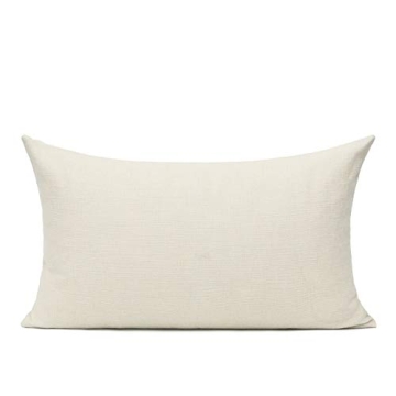 All Smiles Cream Lumbar Pillow Covers - Set of 2 Elegant