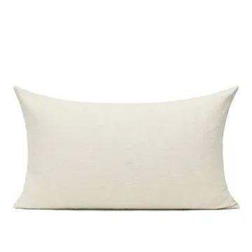 All Smiles Cream Lumbar Pillow Covers - Set of 2 Elegant