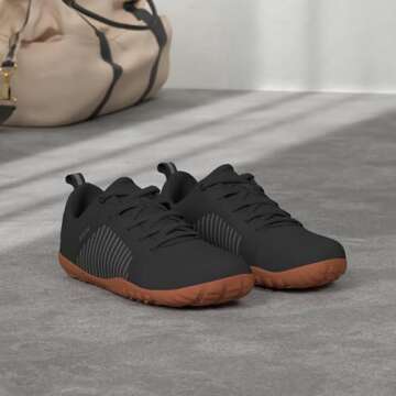 WHITIN Men's Extra Wide Width Barefoot Minimalist Shoes Zero Drop Trail Running Hiking Sneaker Cross...