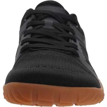 WHITIN Men's Extra Wide Width Barefoot Minimalist Shoes Zero Drop Trail Running Hiking Sneaker Cross Training Walking Gym Workout Lifting Black Gum 44