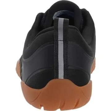 WHITIN Men's Extra Wide Width Barefoot Minimalist Shoes Zero Drop Trail Running Hiking Sneaker Cross Training Walking Gym Workout Lifting Black Gum 44
