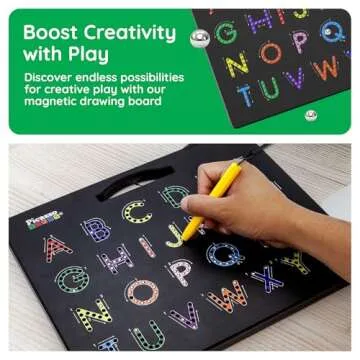 PicassoTiles 2-in-1 Magnetic Drawing Board for Kids