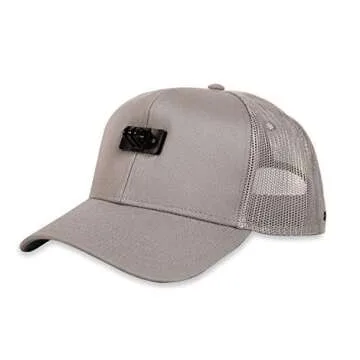 ActionHat® Grey Curved Bill - Patented Floating Hat Mount Compatible for GoPro, DJI, Insta360 Actio...