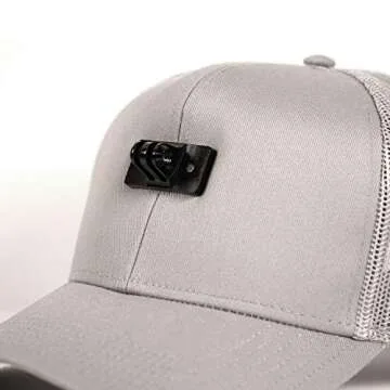 ActionHat® Grey Curved Bill - Patented Floating Hat Mount Compatible for GoPro, DJI, Insta360 Action Cameras