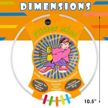 Flitter Ring Juggling Toy | Kinetic Gyro Sensory Toy | Fun, Scientific Spinning Action for Play and Magic Tricks | Kids and Adults (Colored Ring's)