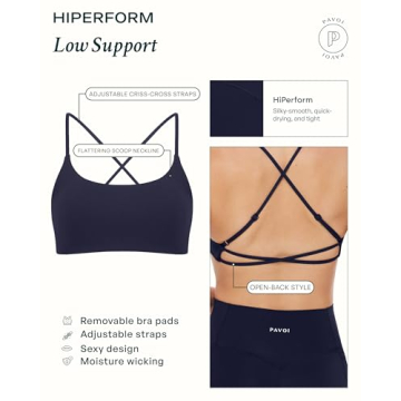 PAVOI ACTIVE HiPerform Sports Bra Supportive Adjustable Workout