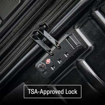 Samsonite Omni 2 Hardside Expandable Luggage with Spinner Wheels, Checked-Large 28-Inch, Midnight Black