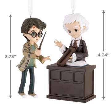 Hallmark Harry Potter and Ollivander Christmas Ornaments, Set of 2