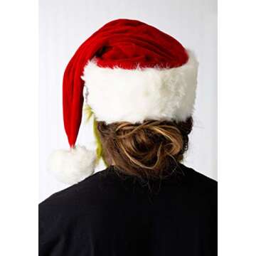Dr. Seuss Grinch Santa Hat with Beard for Festive Fun