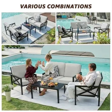 NATURAL EXPRESSIONS 4-Piece Outdoor Conversation Set