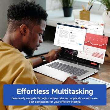 HP 17.3" Touchscreen Laptop, 8-Cores Intel Core i3-N305, 32GB RAM, 128GB eMMC + 1TB SSD, Numeric Key...