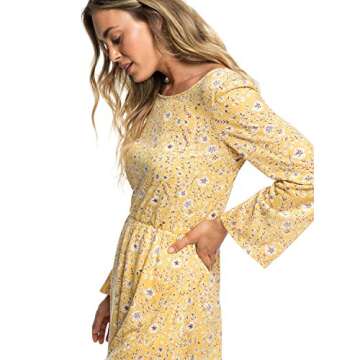 Roxy Junior's Beach Chiller Romper Dress, Ochre from The Forest, S