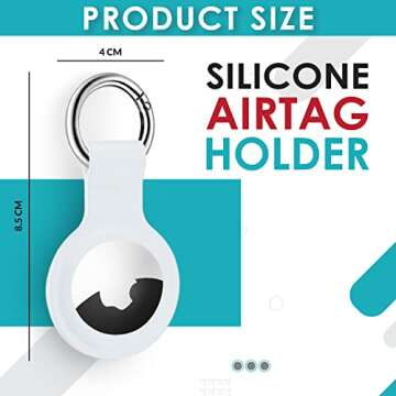 4 Pack Silicone Airtag Holder Waterproof, Airtag Case with Anti-Lost air tag Keychain, Airtags 4 Pack Tracker, airtag Holders Compatible with Apple airtag Holder Keychain Accessories air tag Holders