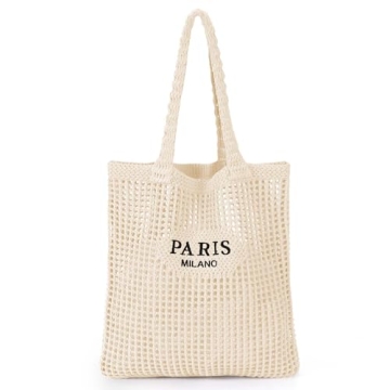 Ayieyill Crochet Tote Bag - Stylish, Lightweight Beach Essential for Women