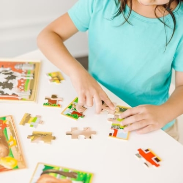 Melissa & Doug Farm Jigsaw Puzzles for Kids 2-5