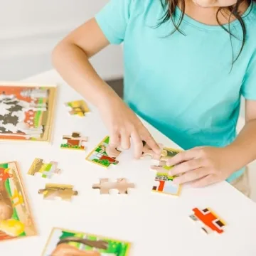 Melissa & Doug Farm Jigsaw Puzzles for Kids 2-5