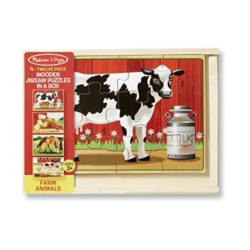 Melissa & Doug Farm Jigsaw Puzzles for Kids 2-5