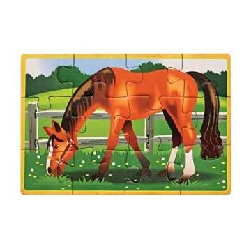 Melissa & Doug Farm Jigsaw Puzzles for Kids 2-5