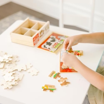 Melissa & Doug Farm Jigsaw Puzzles for Kids 2-5