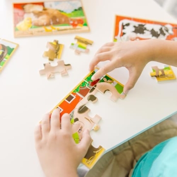 Melissa & Doug Farm Jigsaw Puzzles for Kids 2-5