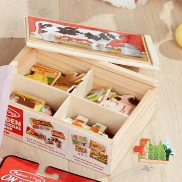 Melissa & Doug Farm Jigsaw Puzzles for Kids 2-5