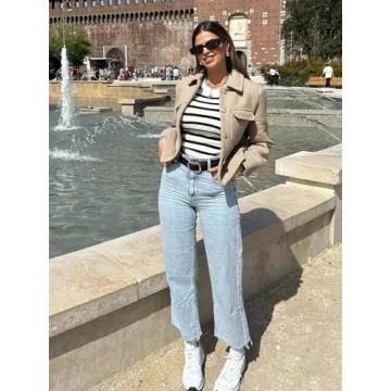 Stylish Cicy Bell Cropped Coat for Fall Fashion