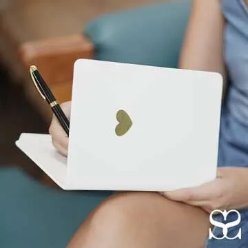 SETTINI Lined Journal - A5 Vegan Leather Notebook, 192 Archival-Quality Pages, QuillEase Bleed-Free Paper, Inner Pocket & Bookmark, Ideal for Journaling - White Heart